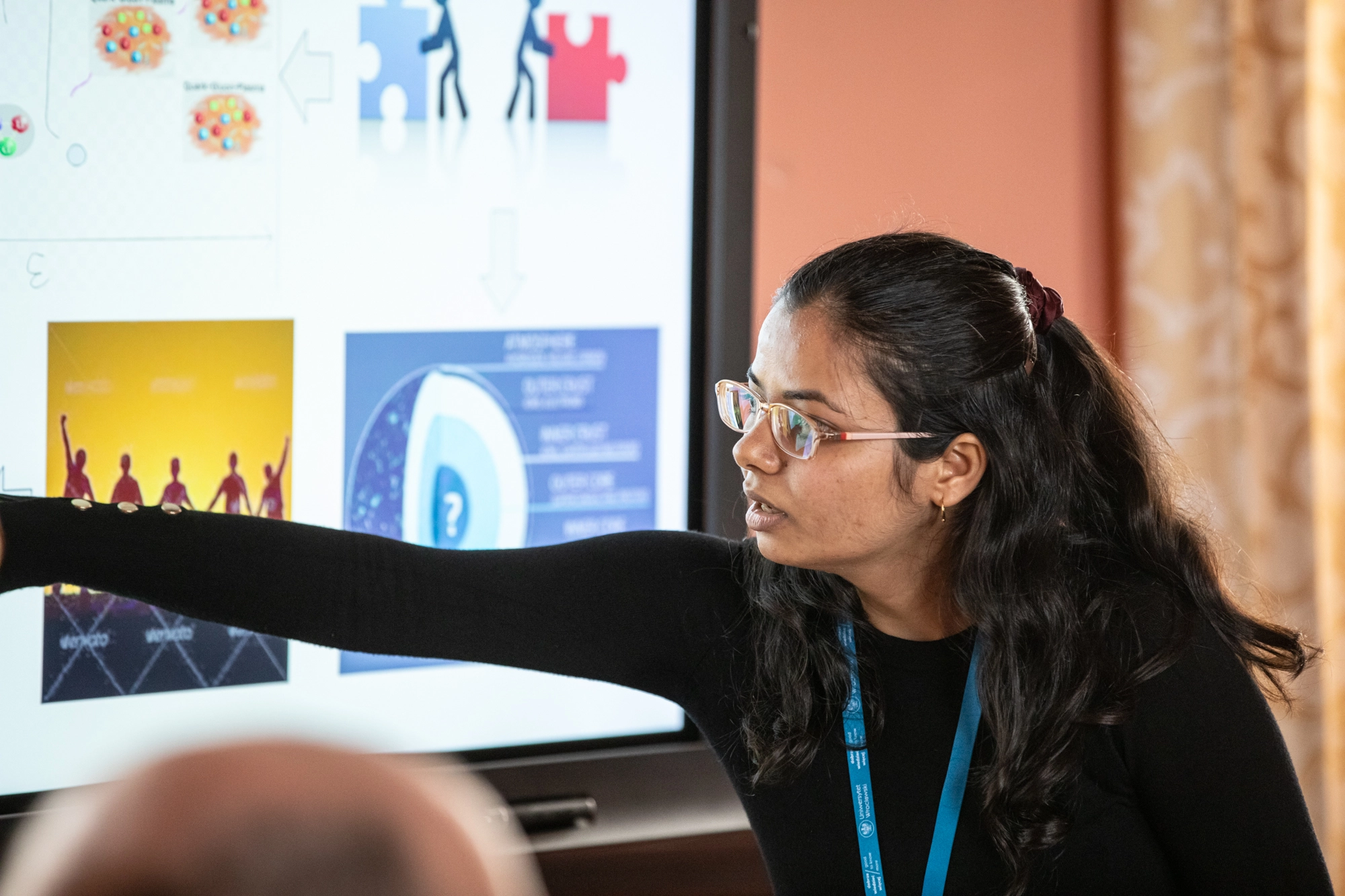 Participant giving presentation