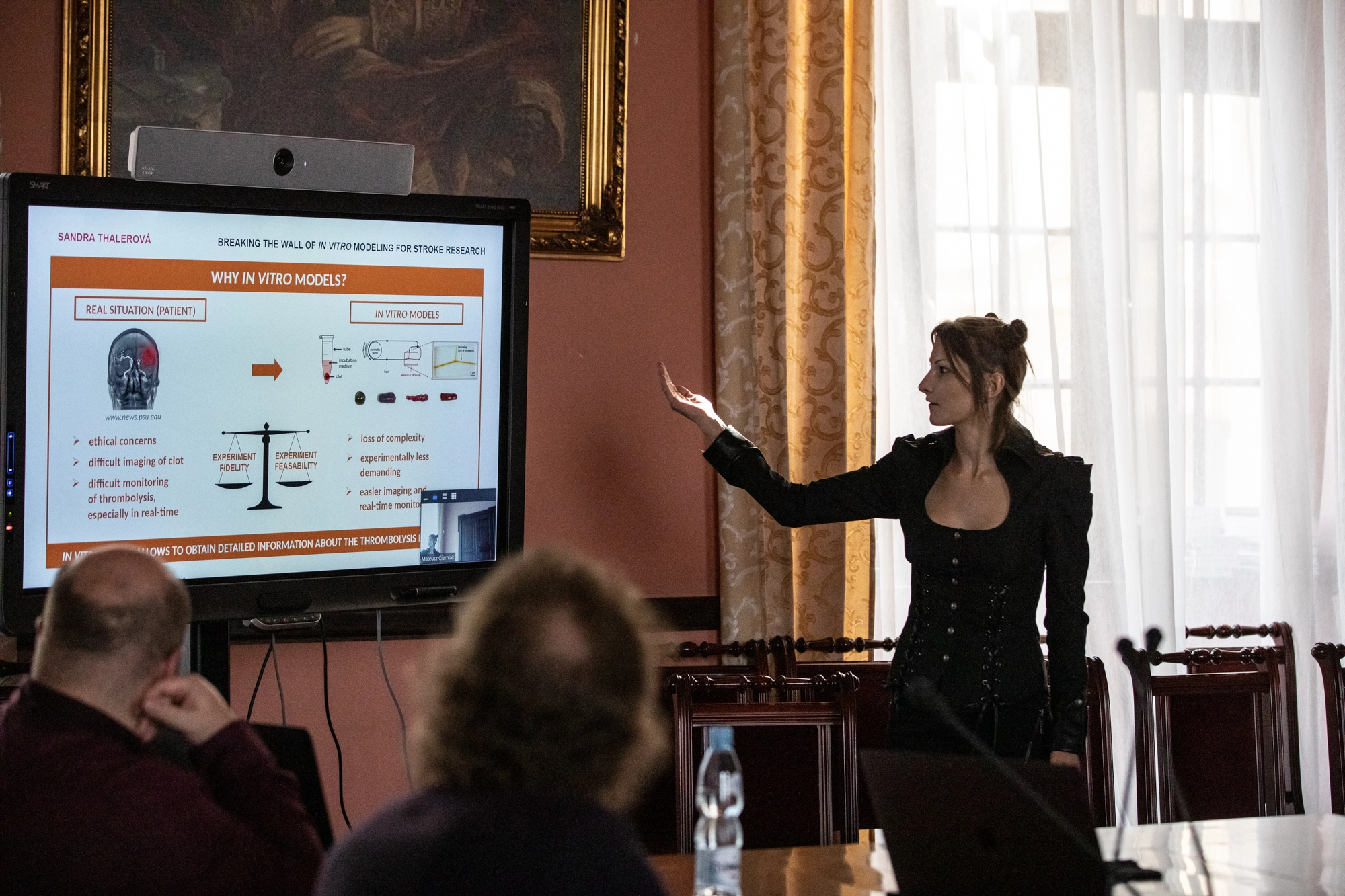 Participant giving presentation