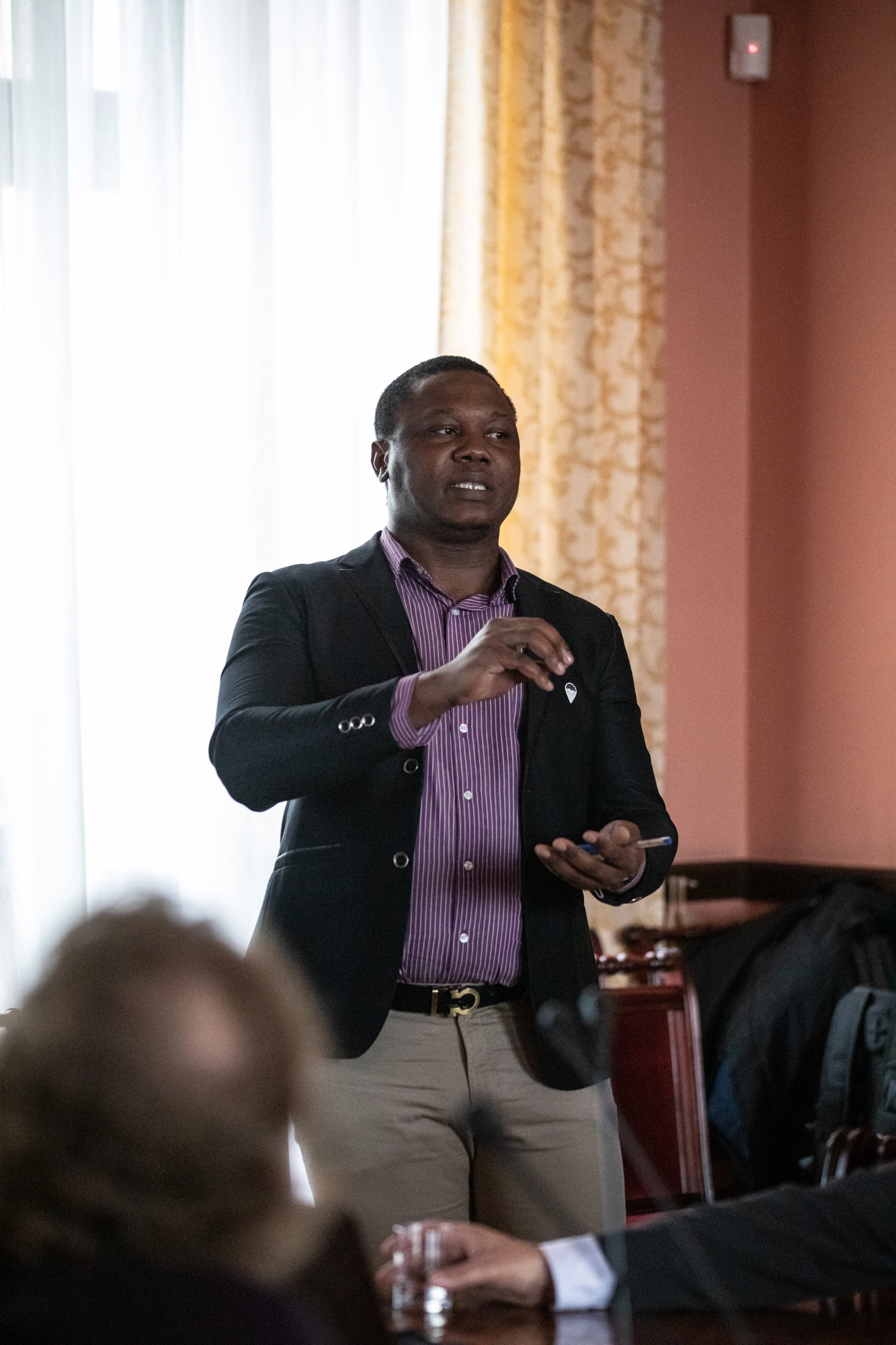 Participant giving presentation