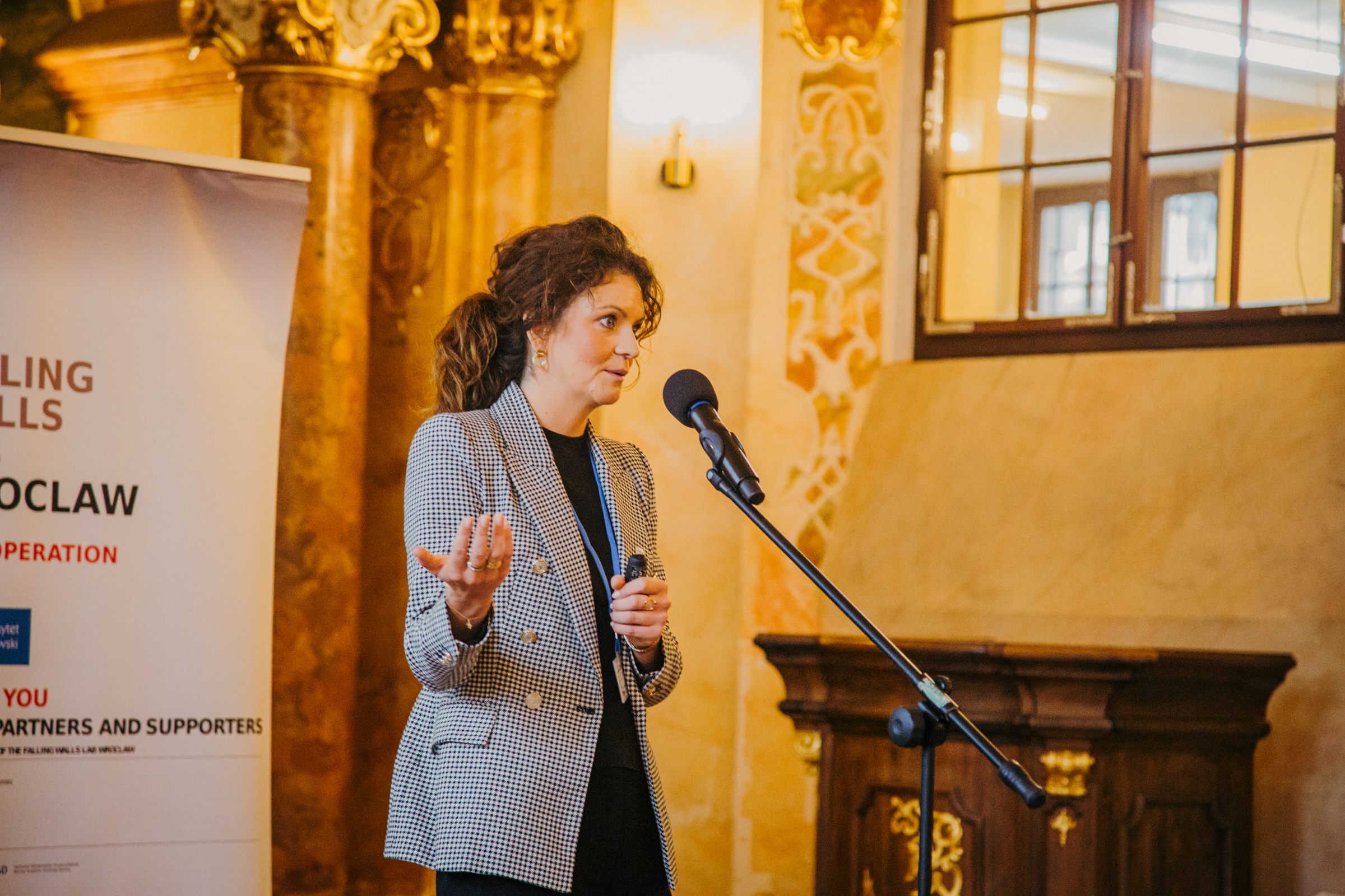 Participant giving presentation