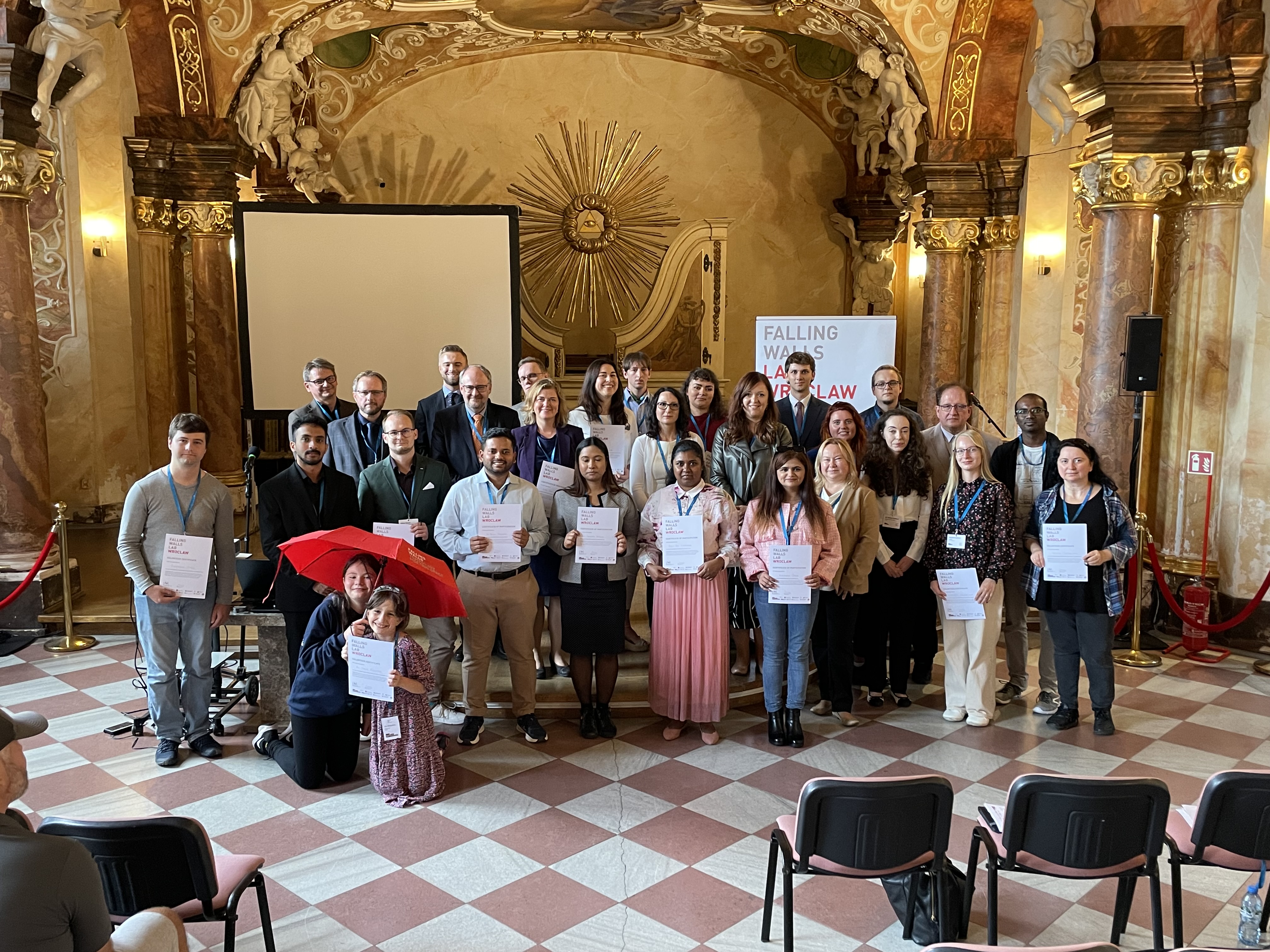 Group photo with volunteers